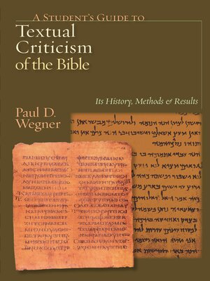 cover image of A Student's Guide to Textual Criticism of the Bible
